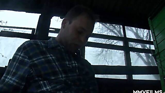 German CHRUBBY wifey enjoys strong nailing on the farm