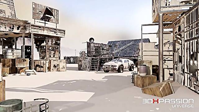 Femme fatale hussy - desert ruins movie - 3DXPassion
