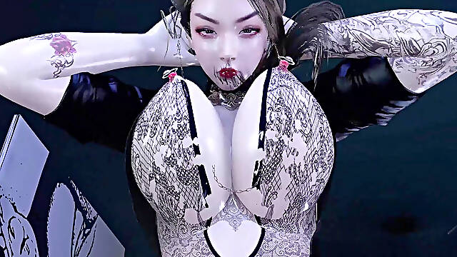 3D BBW Hot Asian MILF Cheating with Big Cock