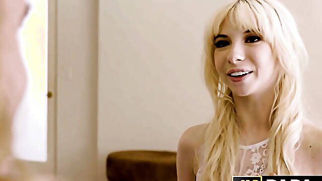 Beautiful blonde Kenzie Reeves gets an unexpected steamy hot gift from her fathe