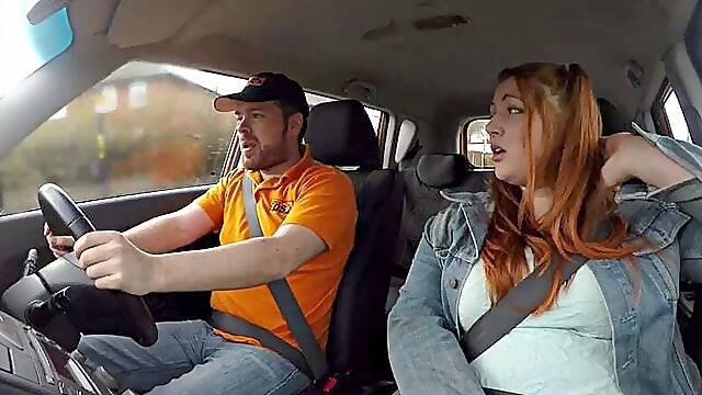 Big ass learner driver doggystyled in car