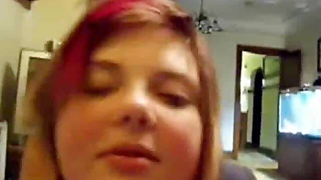 Amateur BBW sucks and tittyfucks while watching porn