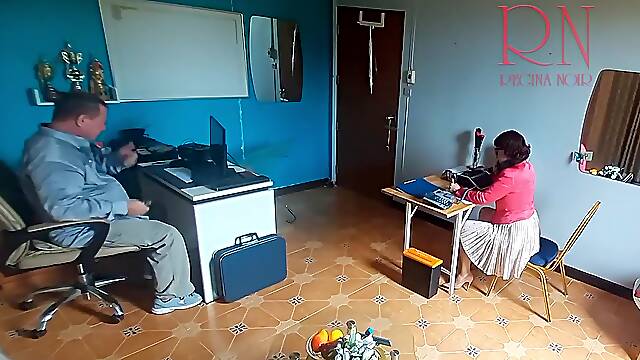 Office Domination Boss Fucks Secretary While She Is On The Phone. Blowjob In Office Full