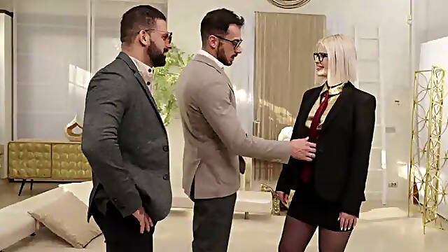 Rocco Siffredi: Blonde Threesome with Big Tits
