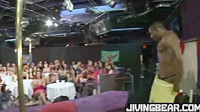 Girl gagging on suck fat strippers meat