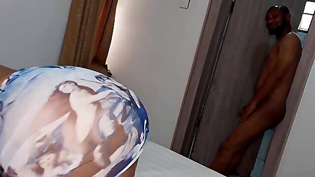 That guy wanted to go and meet with his wife my Stepmom I showed him my butt