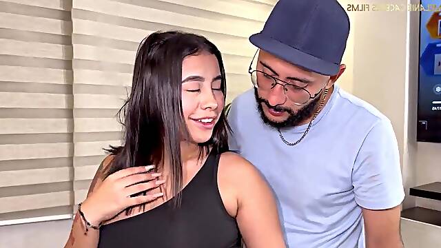 Pleased ending yoga with my large booty big beautiful woman stepsister - Emily Fox & SoldierHugeCock