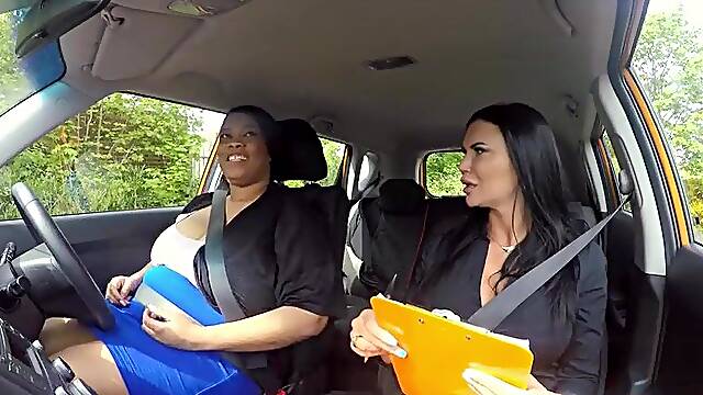 Black big beautiful woman treats breasty white mother Id like to fuck to Lesbo Sex Toy Orgasms - Fake Drving School