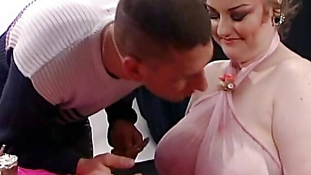 Food porn going wild with nasty BBW German bitch