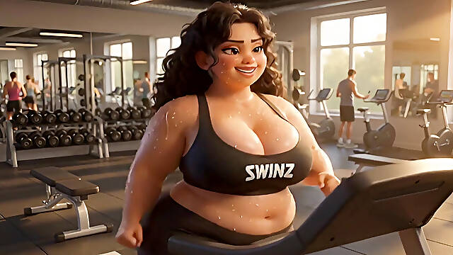 From Chubby &amp; Ignored to Curvy Cock Tease Ep2 First Gym Day &amp; Teasing Begins