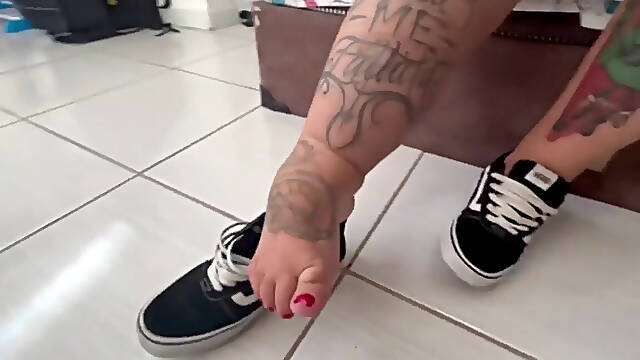 POV Lick My Sweaty Feet From the Walk