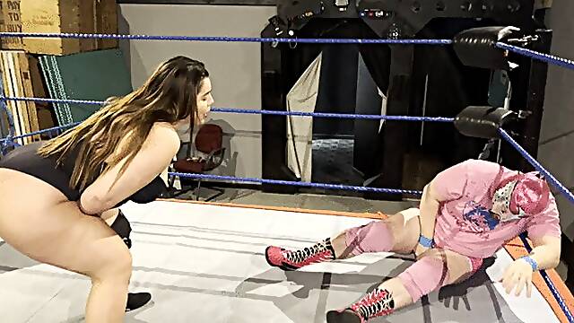 Mixed wrestling ass domination