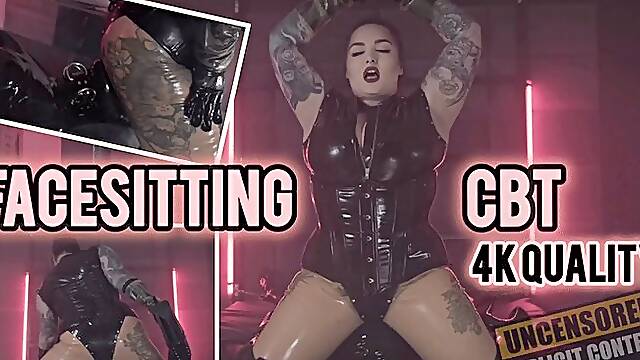 Facesitting and CBT in Latex for My Rubber Doll | Mistress Karino [4K MP4] Polish Mistress