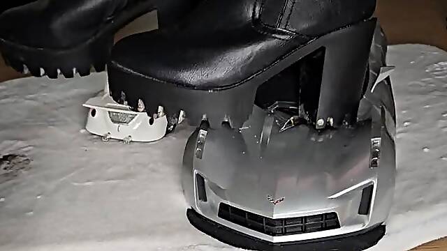 RC Cars Under Spiked Wedges and Chunky Boots - Budget Clip!