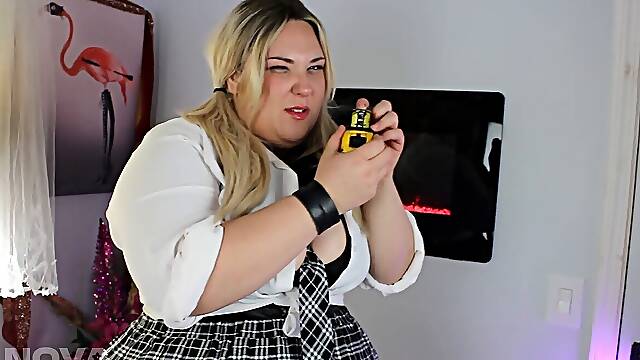 Bbw Nova Starlust abases your SMALL DICK! Femdom POV with SPH, Size Comparison, Big funbags
