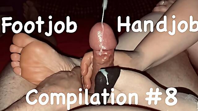 Footjob Handjob Compilation 8