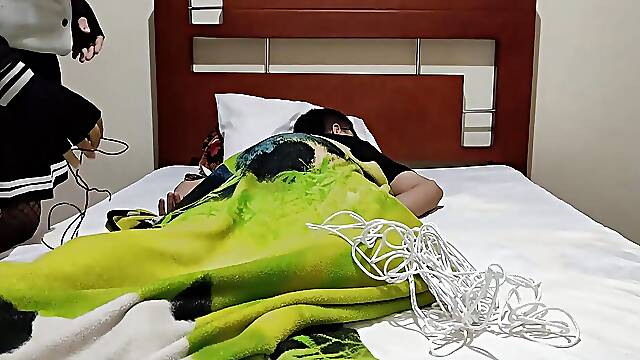 My stepsister has a gagging fetish so she can fuck me every week so that I fuck her so she can...