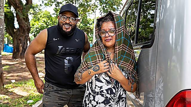 Fat Mature Gets Anal Fist Fucked in My Van