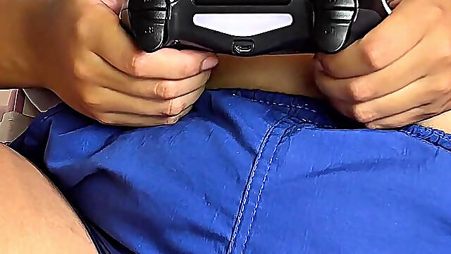 Chubby Girl Farting and Playing Games in Tight Shorts - No Talking