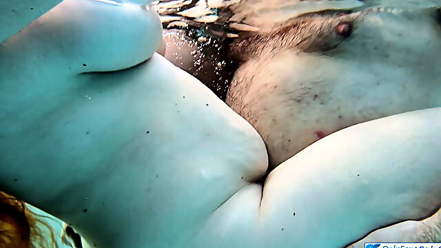 Underwater Outdoor Pool Sex with Long Hair Redhead Rapunzel MILF