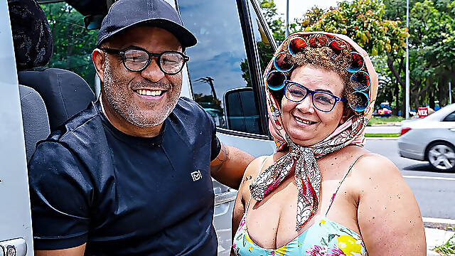 BBW GILF Gets BBC Ass Destroyed During Bus Drive