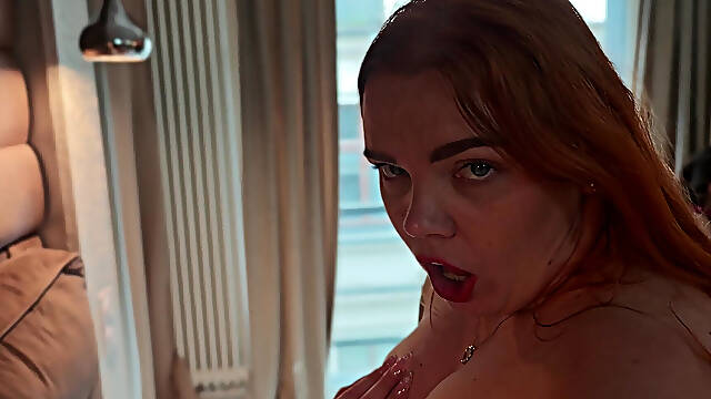 My Husband Watches as My Lover Fucks Me Hard in Front of Him. I Keep Looking Into His Eyes with Satisfaction