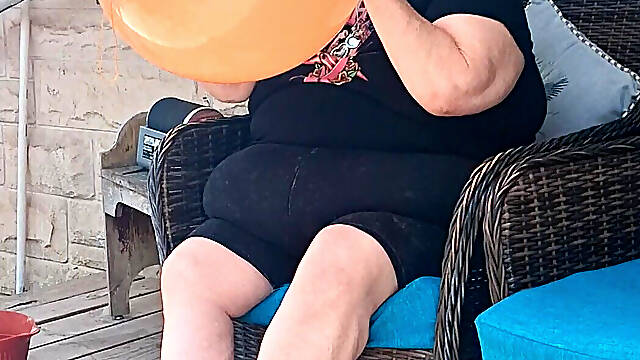 Big Beauty Nurse Vicki Has a Request to Blow up a Huge Balloon